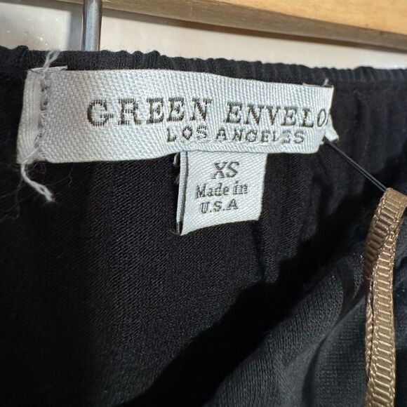 Black Green Envelope Ruched Maxi Skirt Size XS NWT - Picture 5 of 5